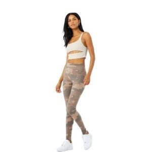 🧘🏽‍♀️LIKE NEW Alo Yoga High Waist Camo Vapor Leggings in Putty Camo - Sz Medium
